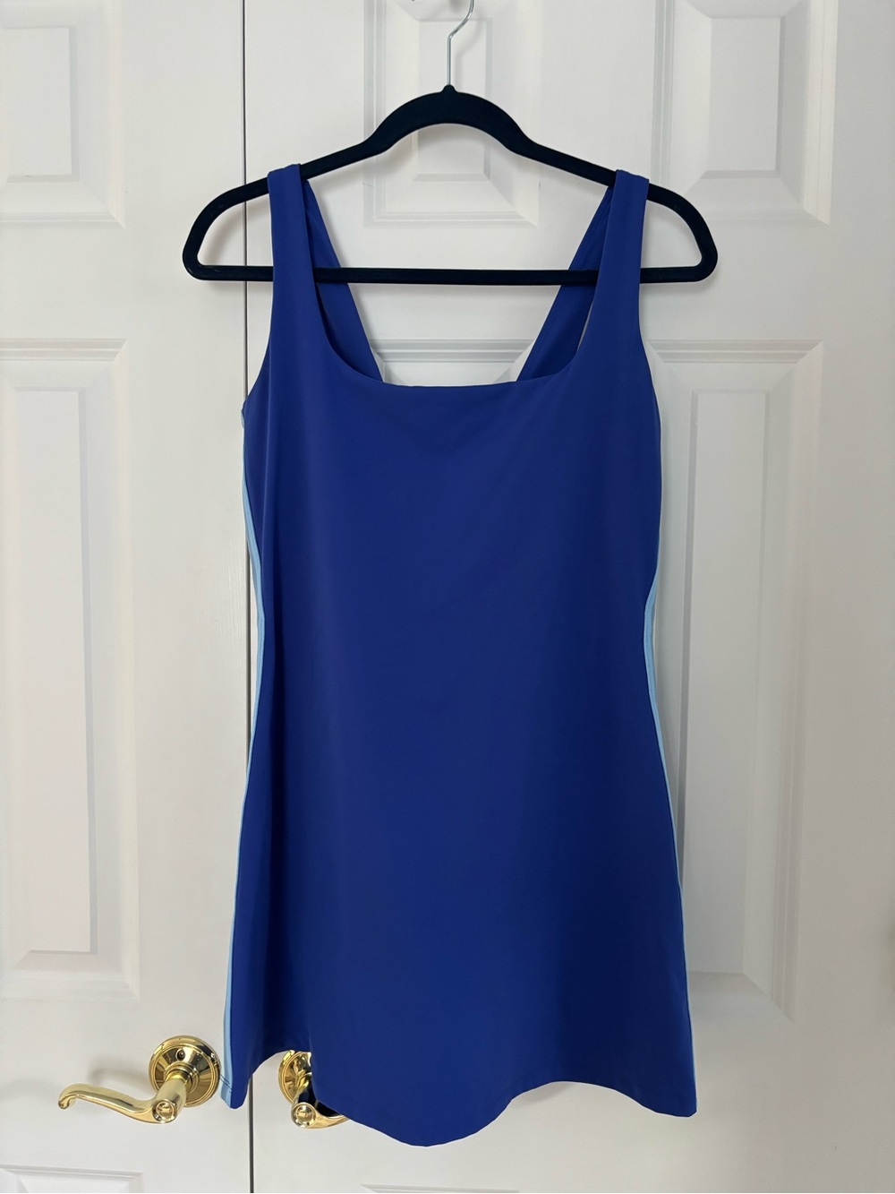 Spiritual Gangster Royal Blue Tank Dress with Light Blue Side Panels